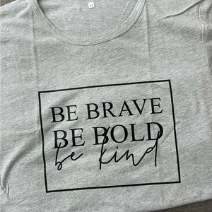 Women’s tshirt; gray: medium; NEVER WORN